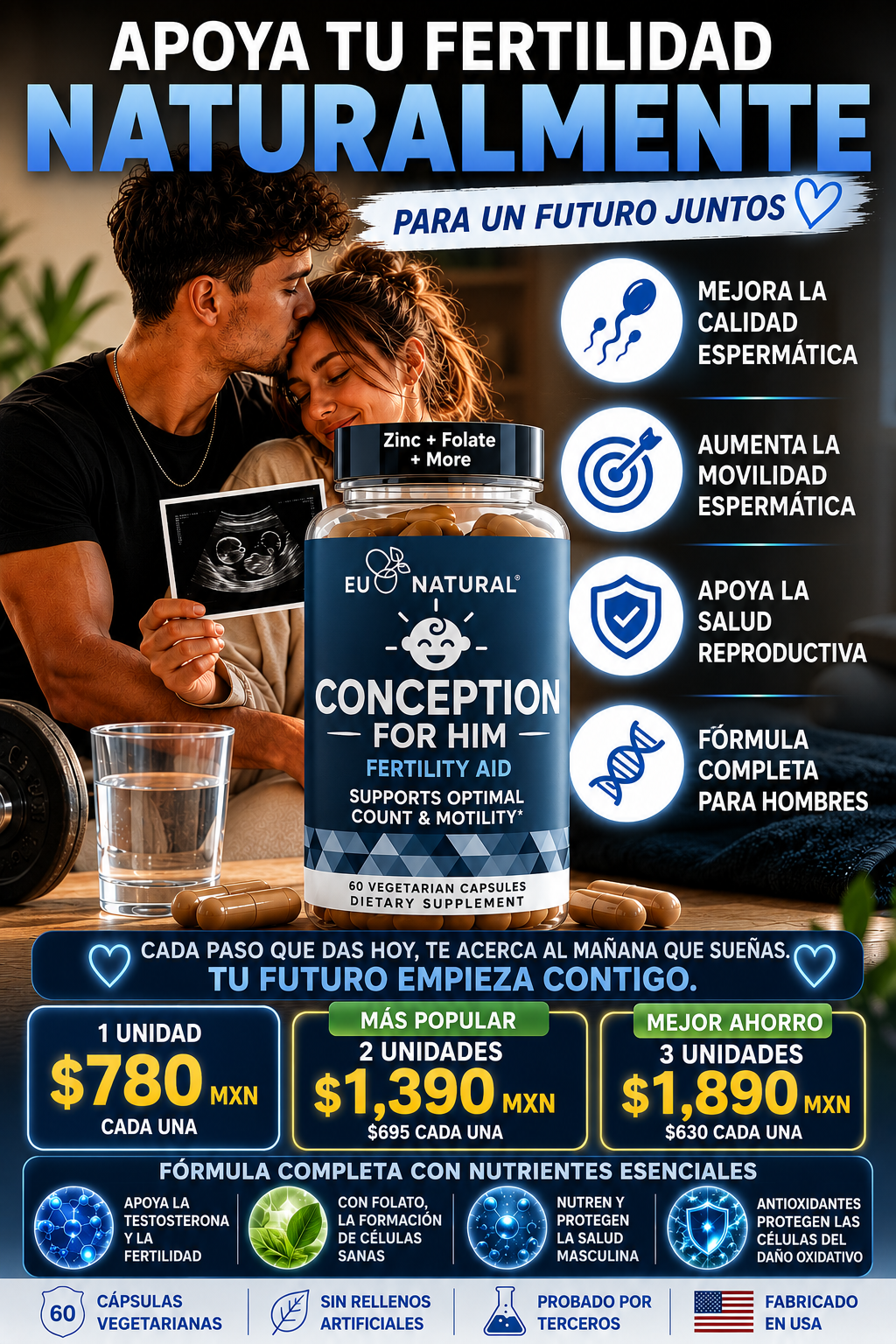 Suplemento Conception For Him Fertilidad