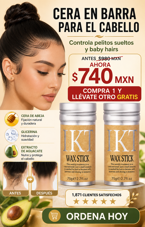 Cera Wax Stick Fijadora Cabello dañado