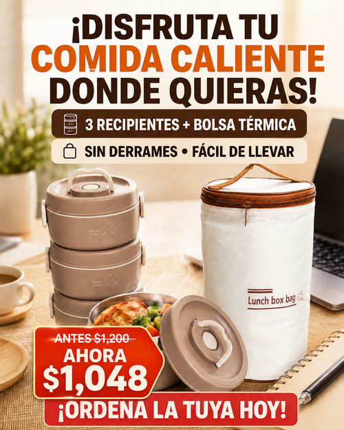 Lonchera Termica con 3 Tupper Viral