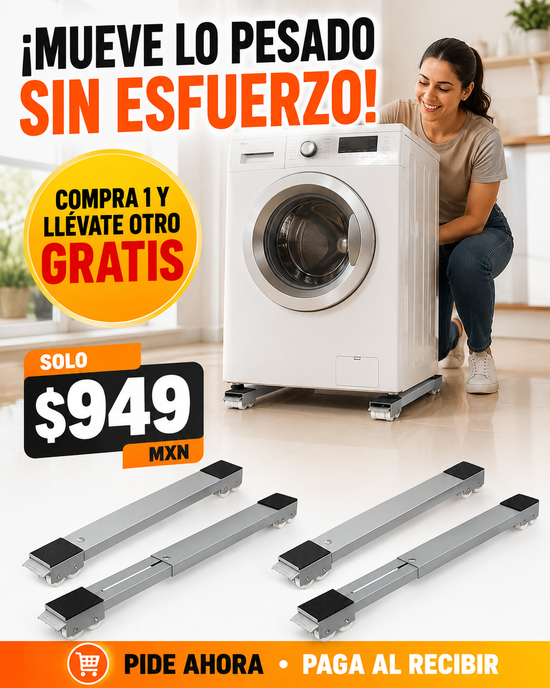 Soporte Universal Ruedas Ajustable base